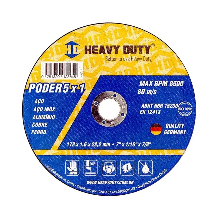 DISCO DE CORTE 5X1 INOX