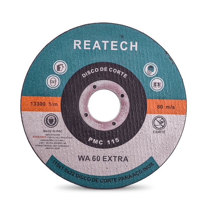 DISCO DE CORTE ACO INOX REATECH